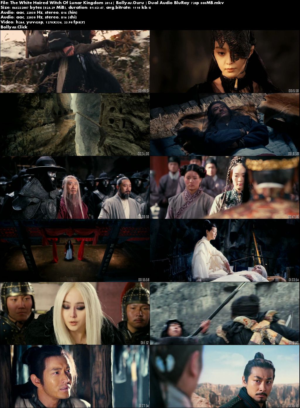 The White Haired Witch Of Lunar Kingdom 2014 BluRay 300MB Hindi Dual Audio 480p download