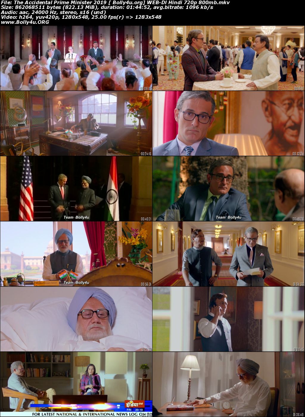 The Accidental Prime Minister 2019 WEB-DL 300MB Hindi 480p Download
