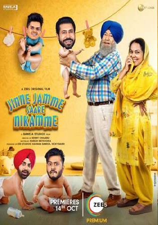 Jinne Jamme Saare Nikamme 2021 WEB-DL 400MB Punjabi Movie Download 480p