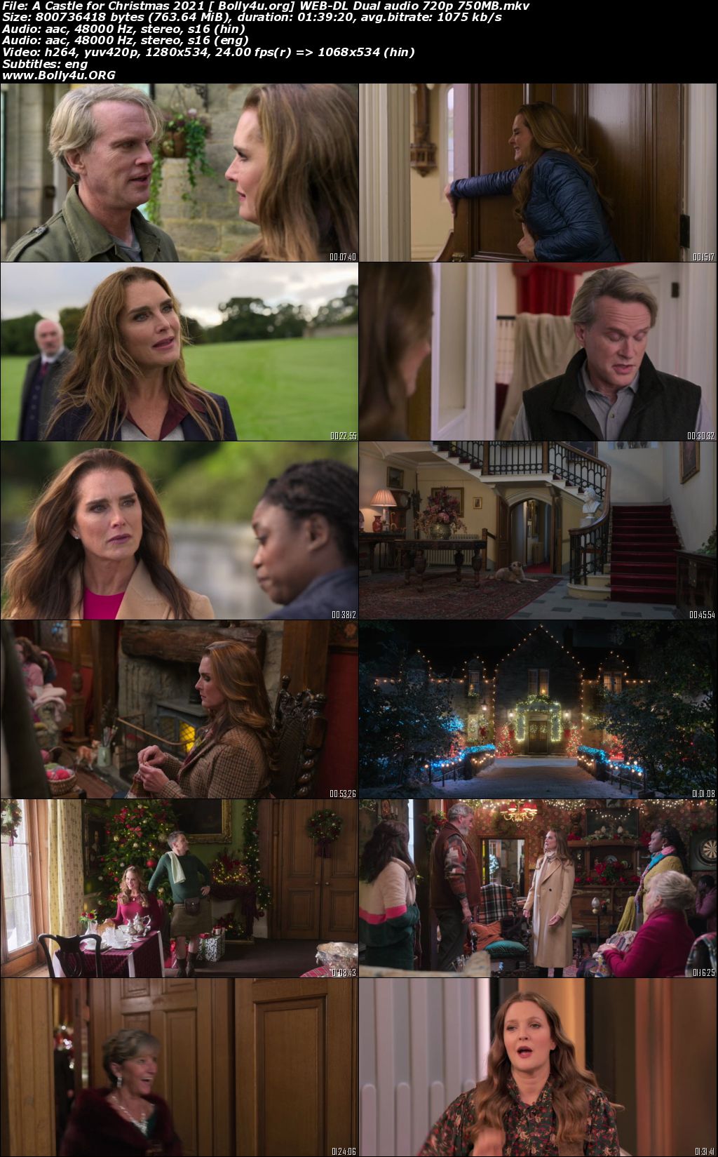 A Castle for Christmas 2021 WEB-DL 750Mb Hindi Dual Audio 720p Download