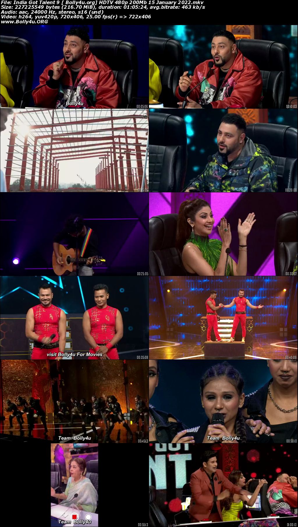 India Got Talent 9 HDTV 480p 200Mb 15 January 2022 Download