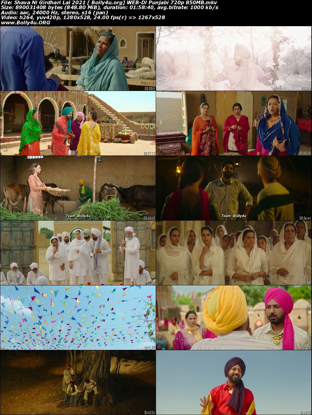 Shava Ni Girdhari Lal 2021 WEB-DL 850Mb Punjabi Movie Download 720p