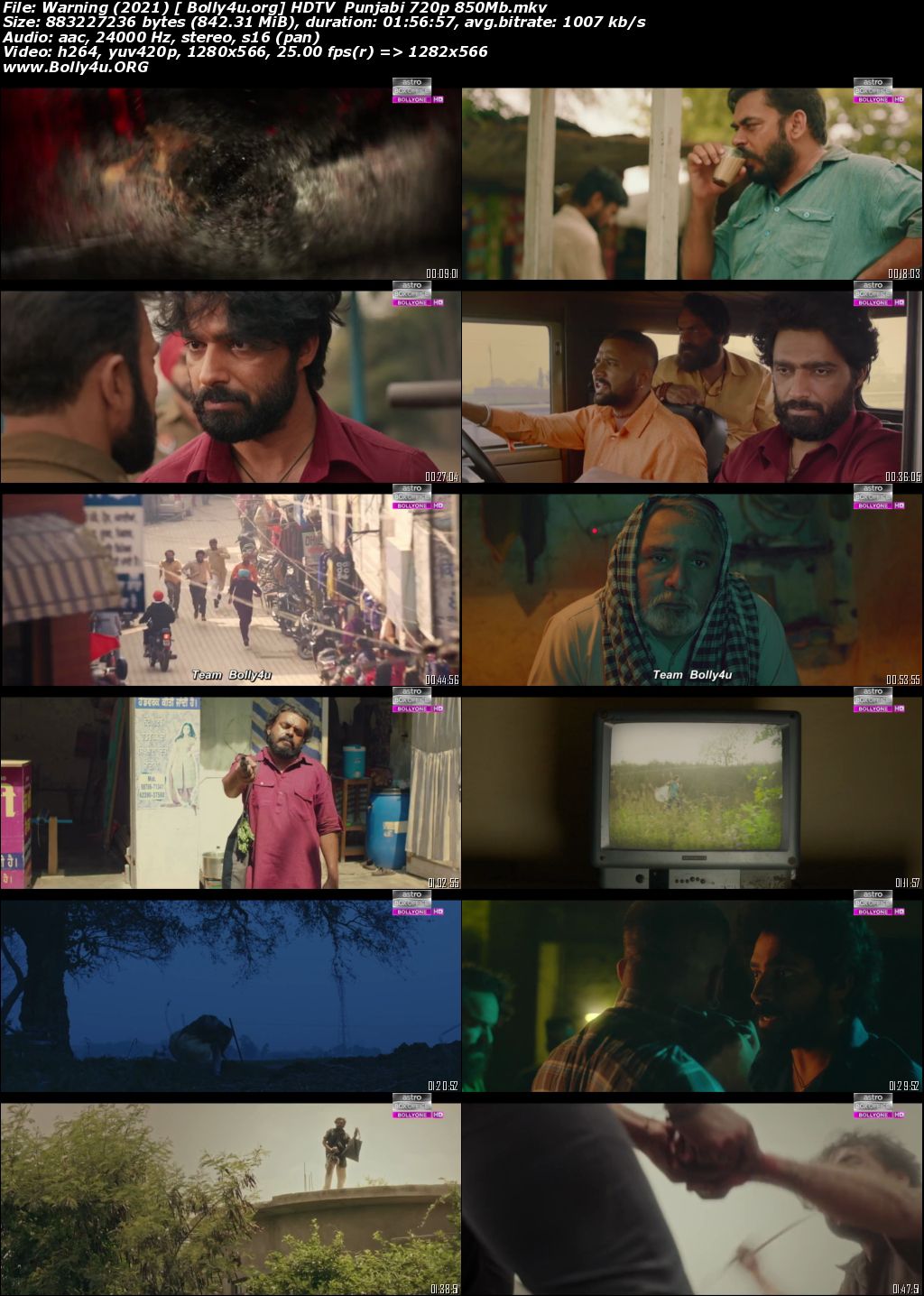 Warning 2021 HDTV 850Mb Punjabi Movie Download 720p