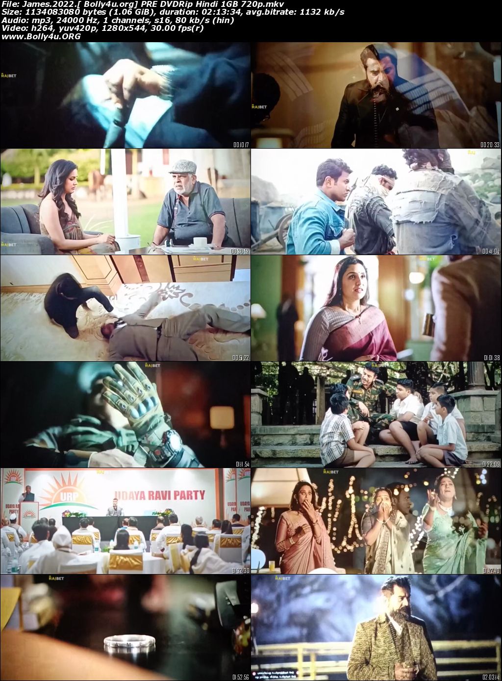 James 2022 Pre DVDRip Hindi Dubbed Movie 720p 480p Download