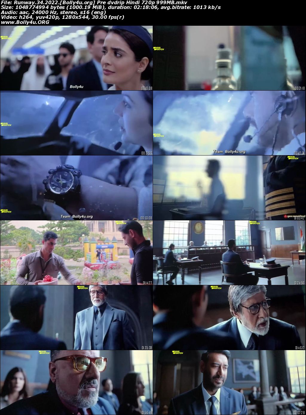 Runway 34 2022 Pre DVDRip Hindi Movie Download 720p 480p