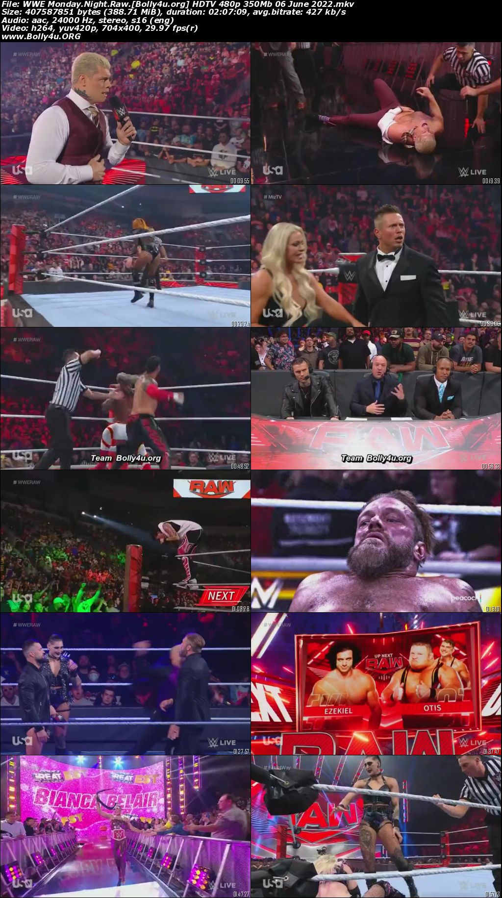 WWE Monday Night Raw HDTV 480p 350Mb 06 June 2022 Download