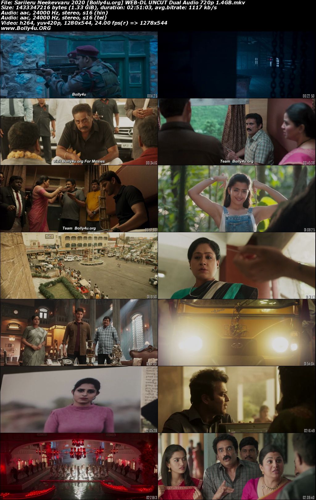 Sarileru Neekevvaru 2020 WEB-DL Hindi Dual Audio ORG Full Movie Download 1080p 720p 480p