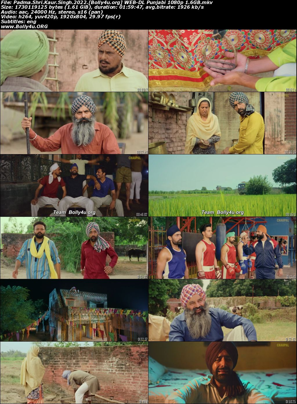 Padma Shri Kaur Singh 2022 WEB-DL Punjabi Full Movie Download 1080p 720p 480p