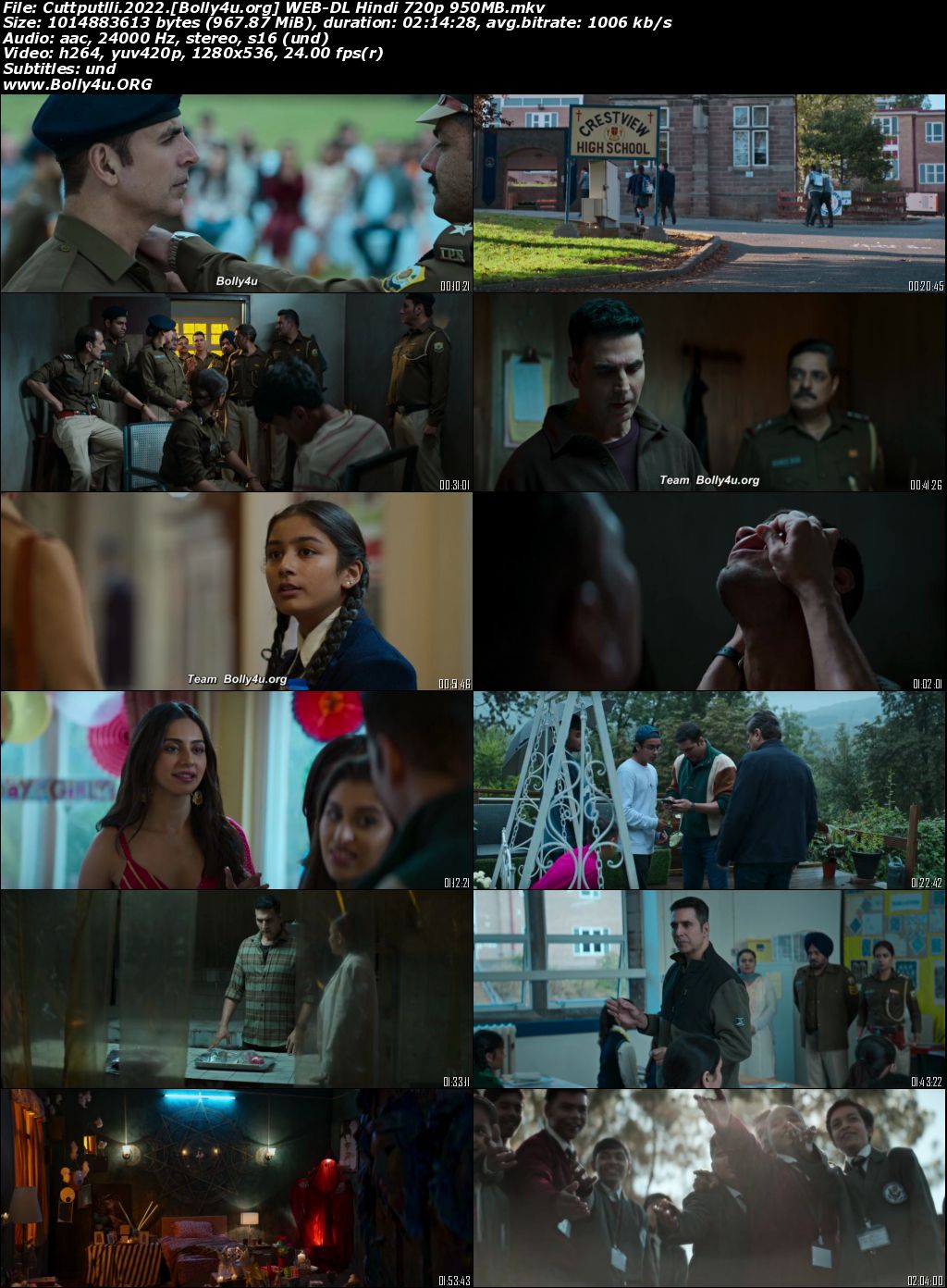 Cuttputlli 2022 WEB-DL Hindi Full Movie Download 1080p 720p 480p