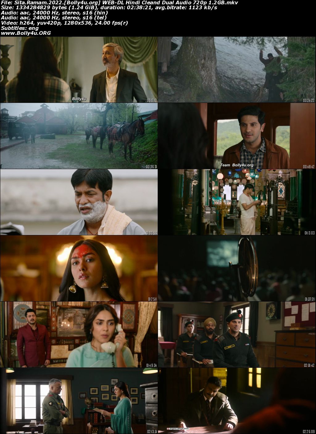 Sita Ramam 2022 WEB-DL Hindi Cleaned Dual Audio Full Movie Download 1080p 720p 480p