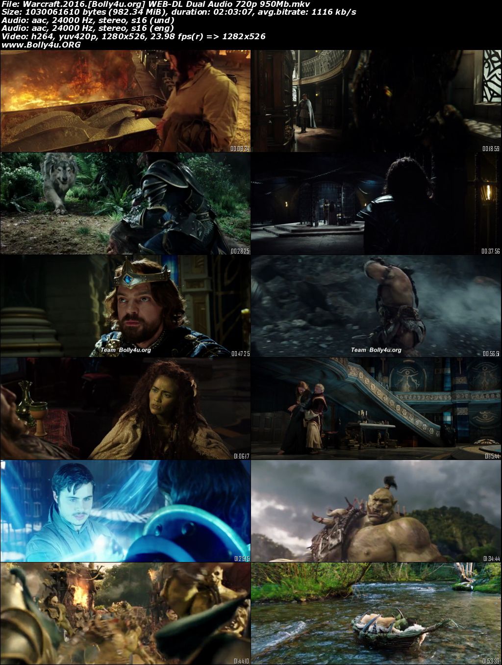 Warcraft The Beginning 2016 BluRay Hindi Dual Audio ORG Full Movie Download 720p 480p