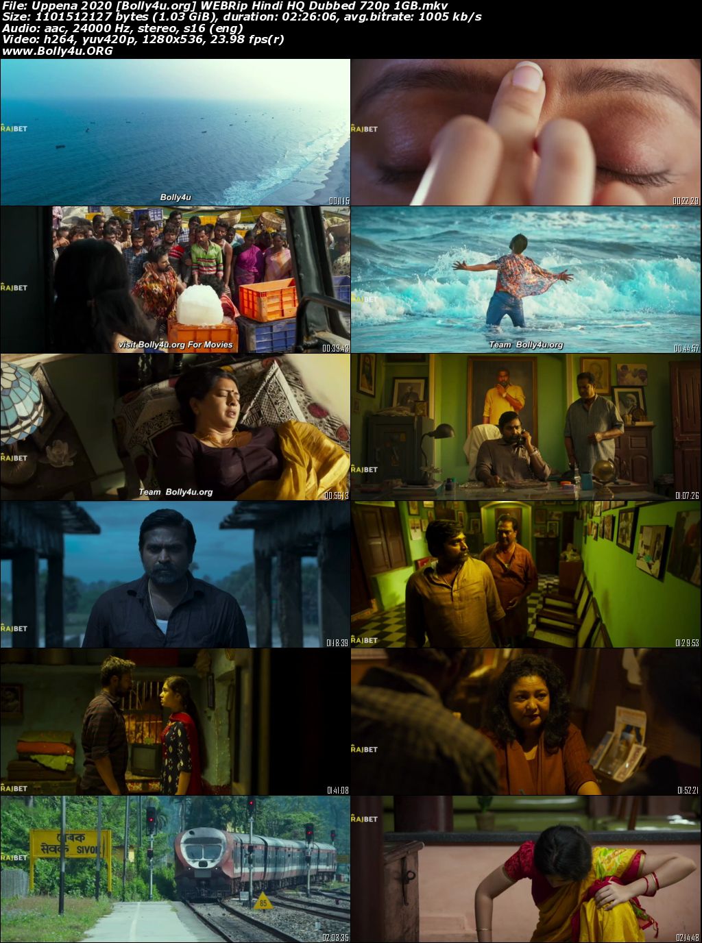 Uppena 2020 WEBRip Hindi HQ Dubbed Full Movie Download 1080p 720p 480p