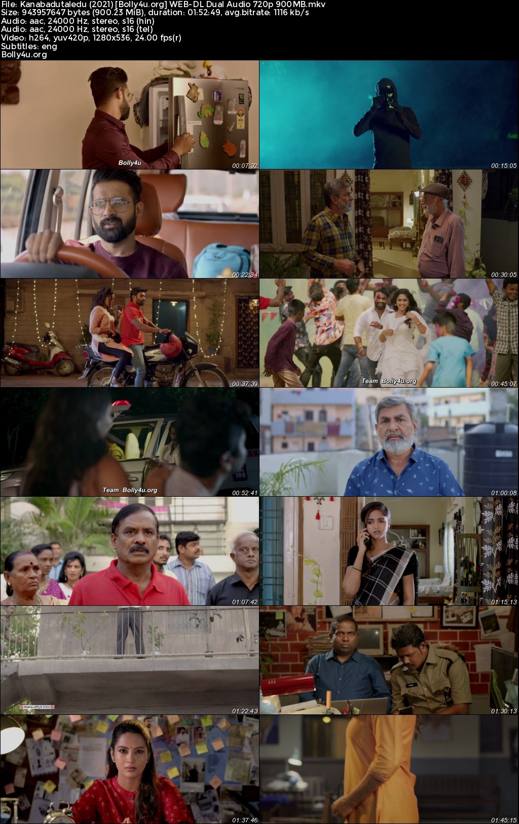 Kanabadutaledu 2021 WEB-DL Hindi Dual Audio ORG Full Movie Download 1080p 720p 480p