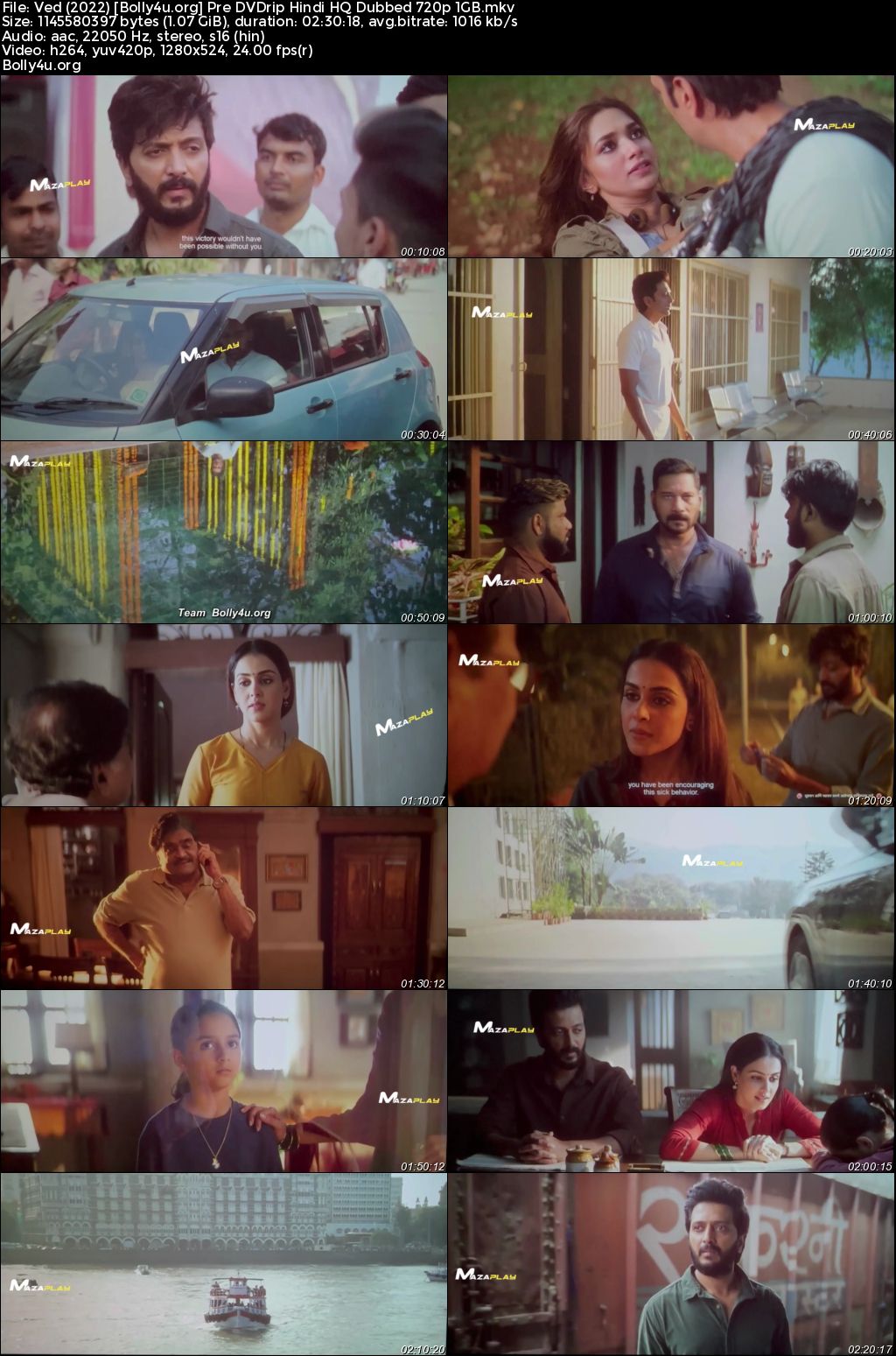 Ved 2022 Pre DVDRip Hindi HQ Dubbed Full Movie Download 1080p 720p 480p