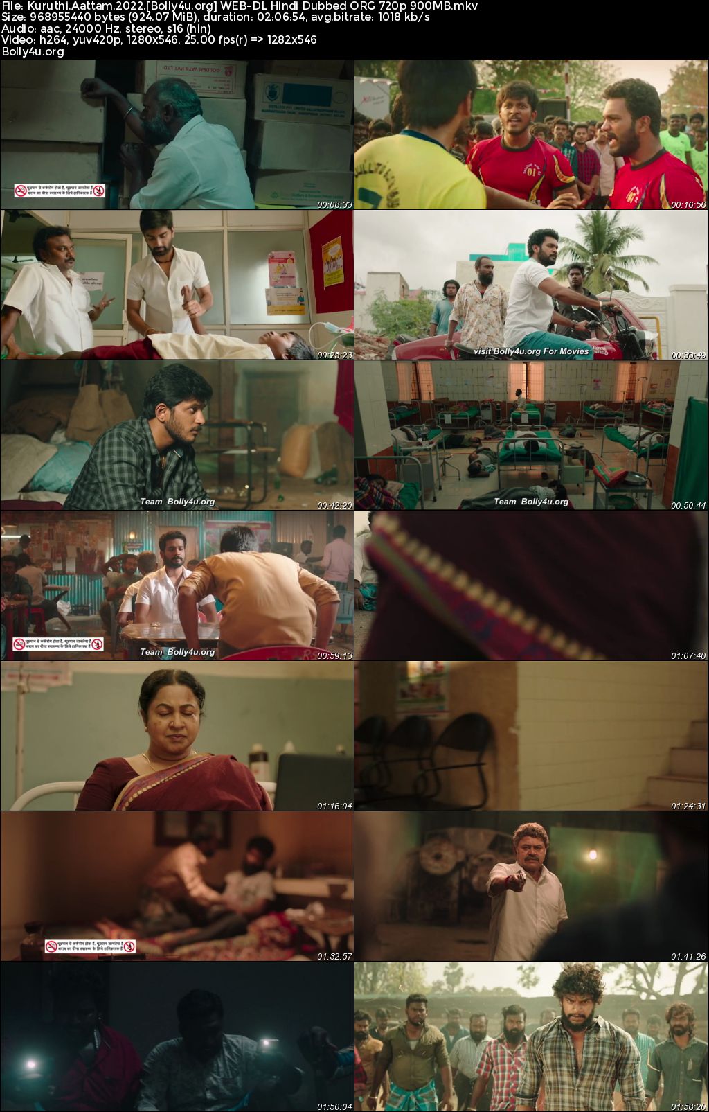 Kuruthi Aattam 2022 WEB-DL Hindi Dubbed ORG Full Movie Download 1080p 720p 480p