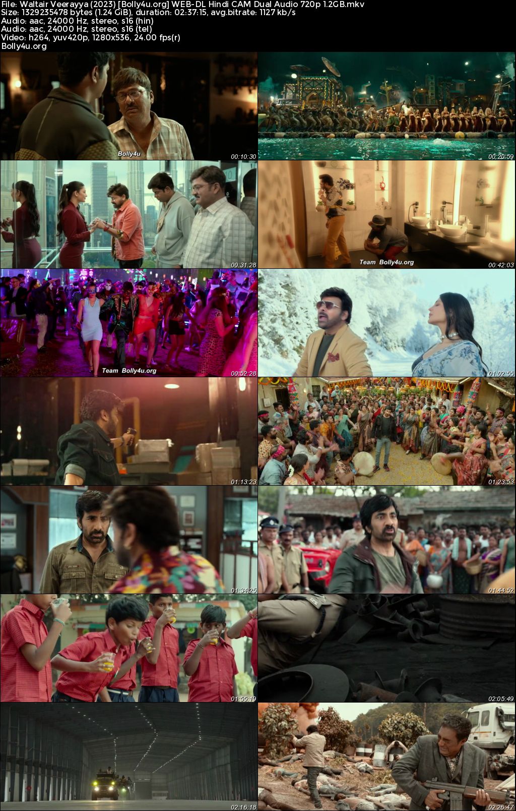 Waltair Veerayya 2023 WEB-DL Hindi CAM Cleaned Dual Audio Full Movie Download 1080p 720p 480p
